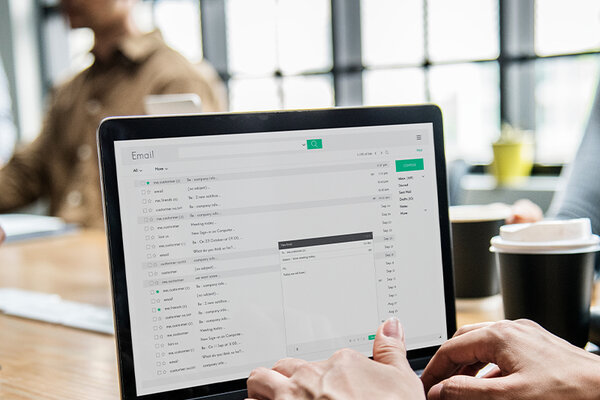 Working on emails Working on emails