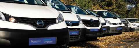 Vans with Close Brothers Motor Finance number plate covers