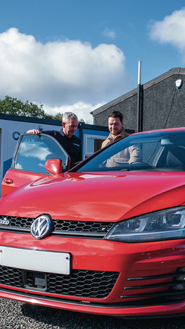 Customer on forecourt